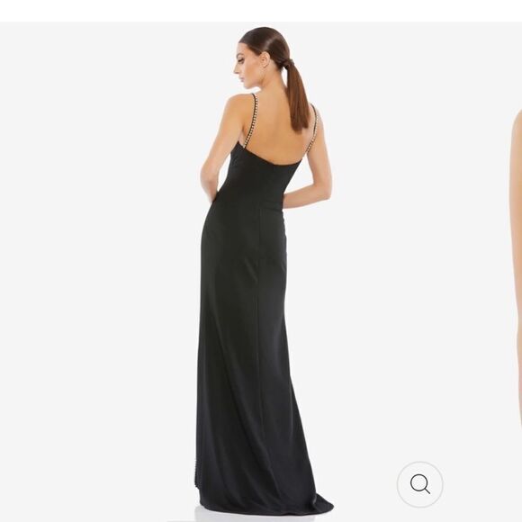 MAC DUGGAL 55706 CRYSTAL DETAIL SWEETHEART NECK TRUMPET BLACK DRESS 4 NWT $398 - Picture 4 of 10